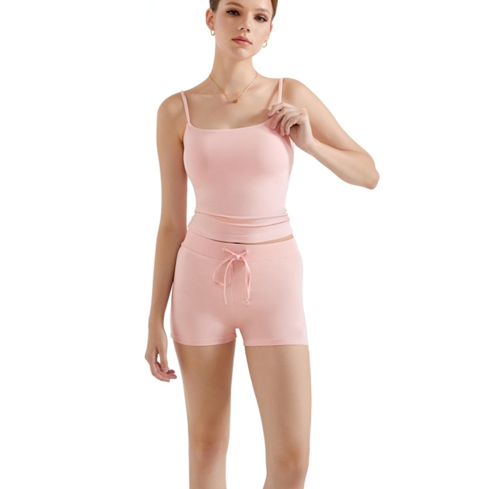 Elegant Pink Women's Pajama Set